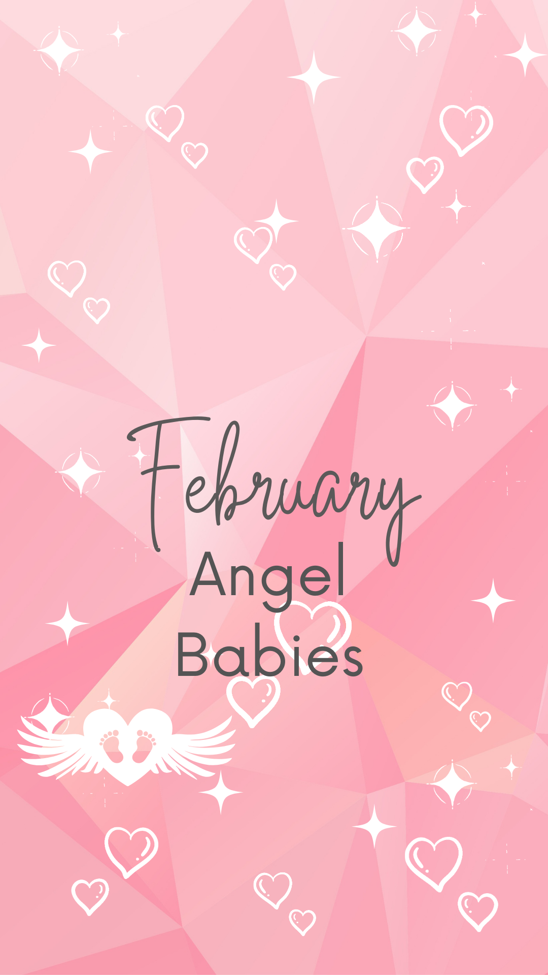 Pink Sparkly Geometric Animated Hello February Instagram Story